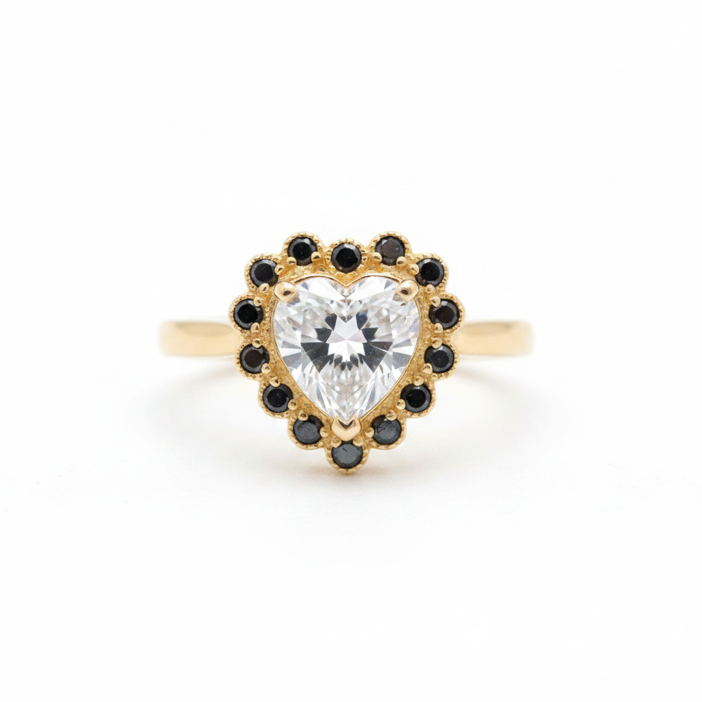 Gold Cluster Diamond Ring