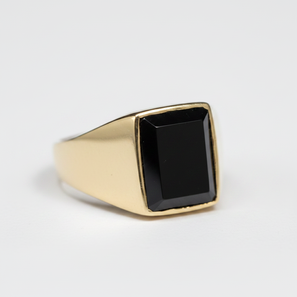Men's Onyx Signet Ring