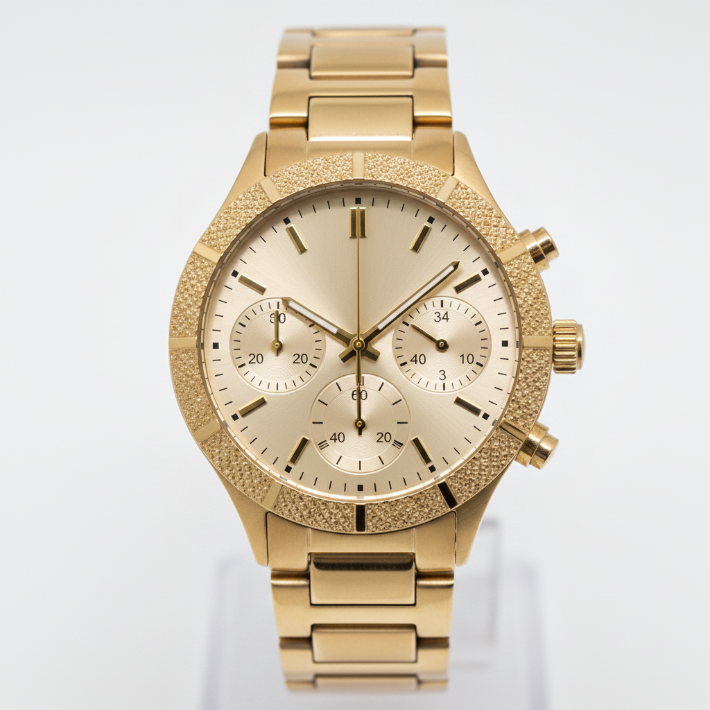 Gold Chronograph Watch