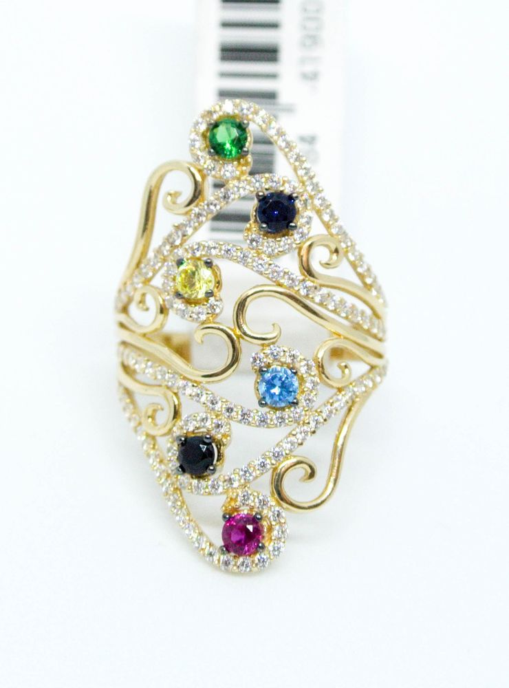 Cascade Multi-Gem Ring