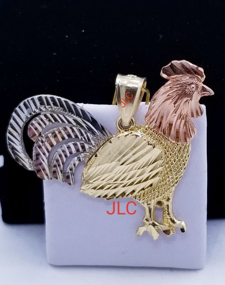 Tri-Color Rooster Pendant
